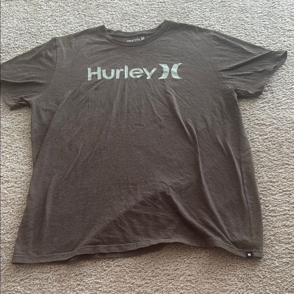Hurley Brown Short Sleeve Tee Relaxed Fit